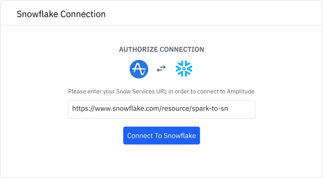 Snowflake connection in Amplitude