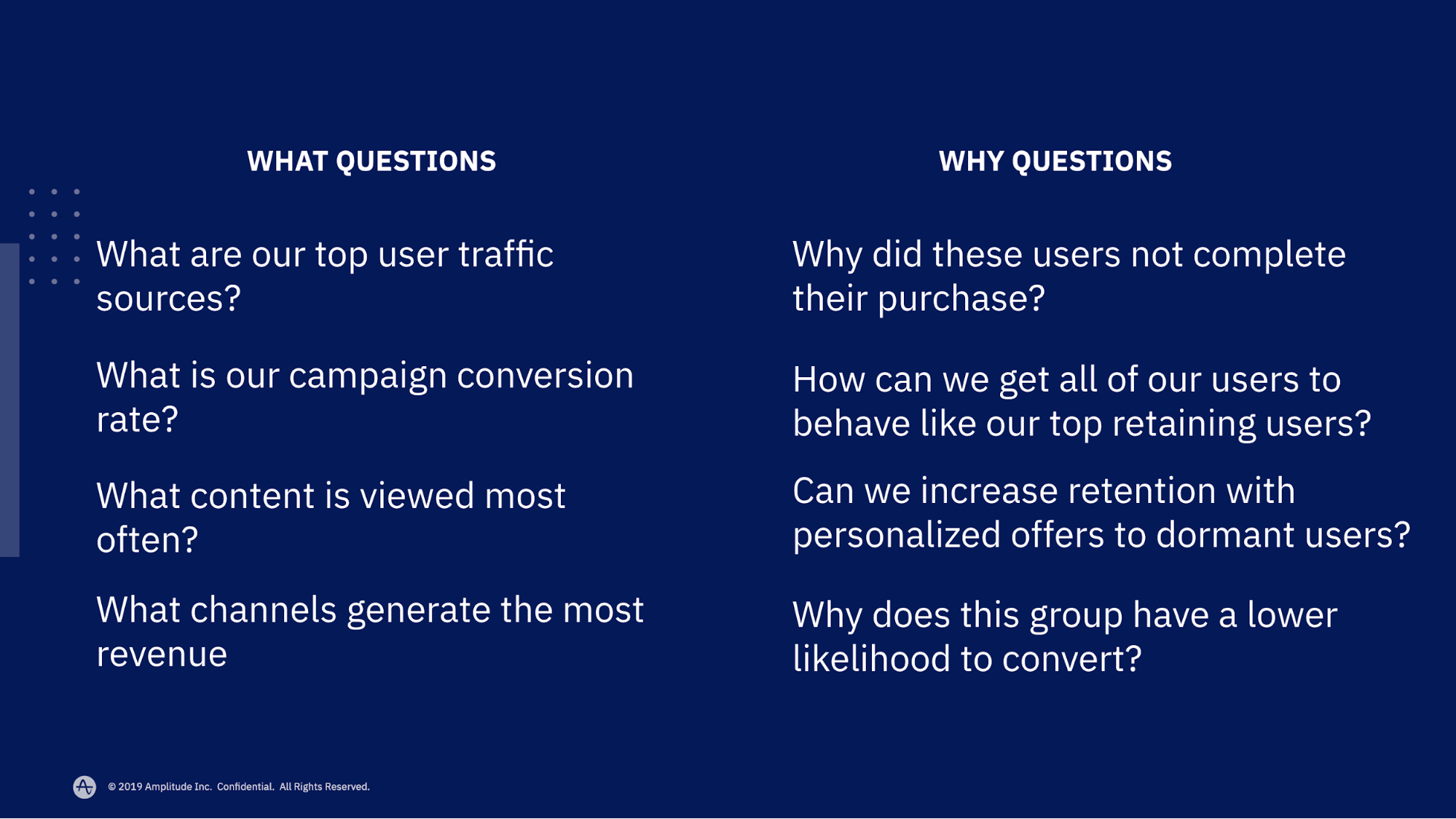 What questions versus why questions