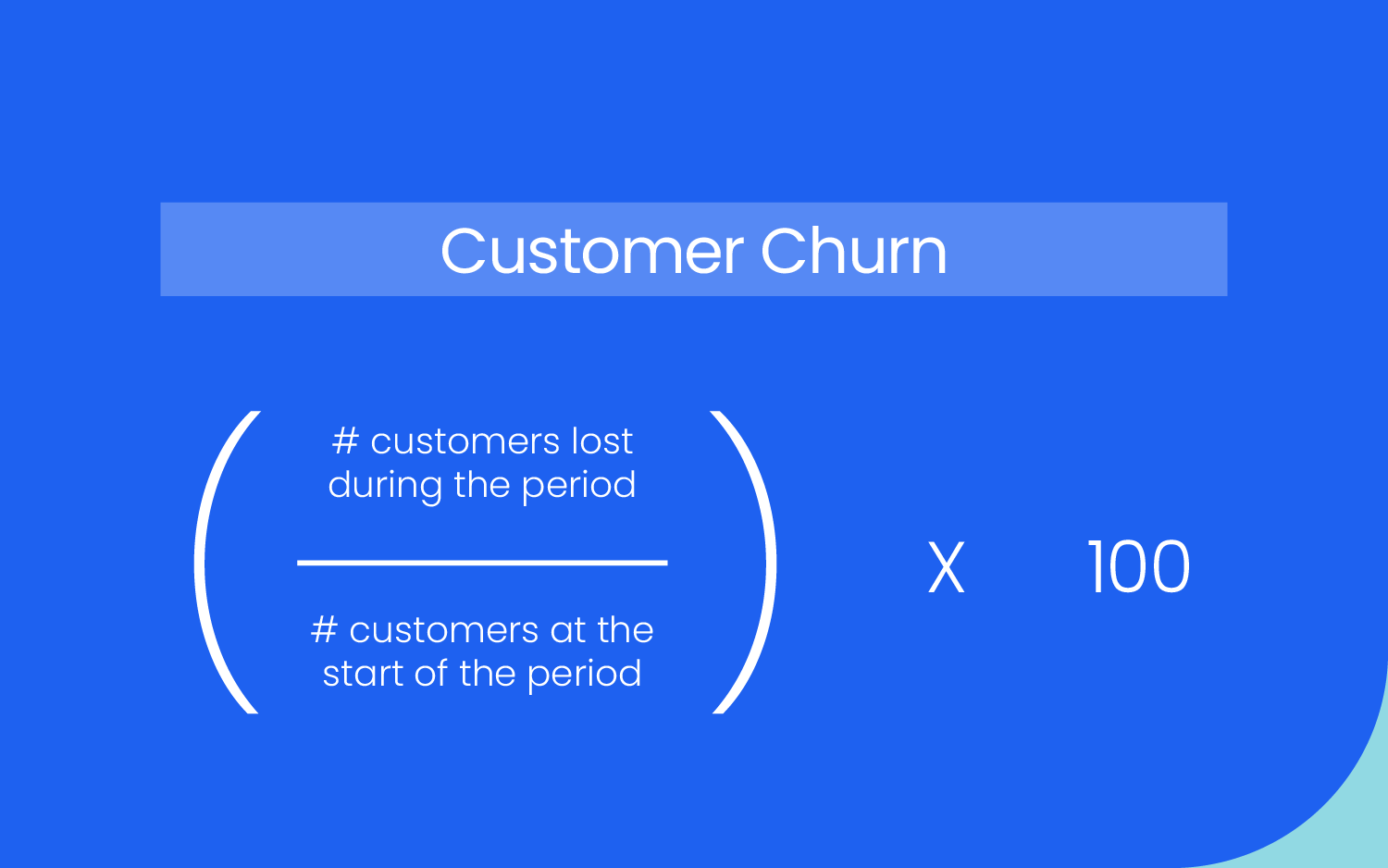 Visual of customer churn formula